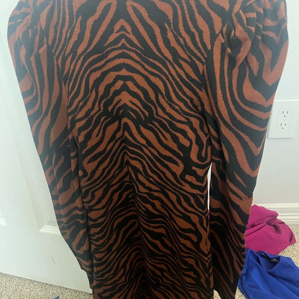 Tiger print dress.